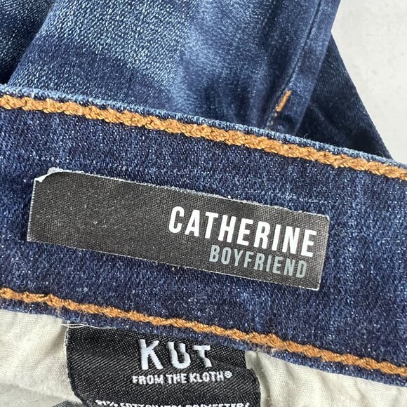 Kut From The Kloth Jeans Women's 8 Catherine Boyfriend Blue Faded Stretch Denim - Picture 7 of 16